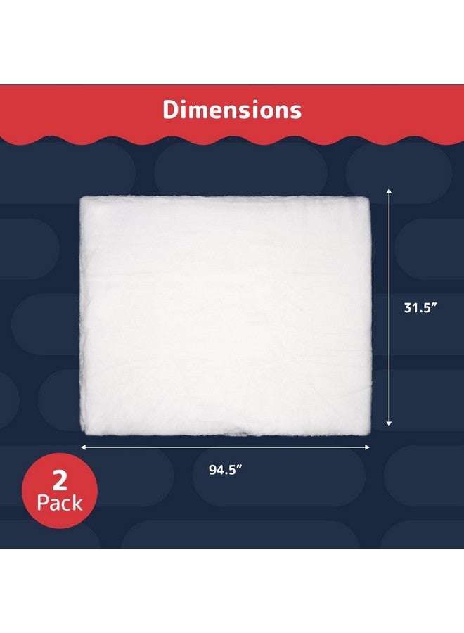 Prextex PREXTEX 2 Pack Snow Blanket Rolls - Artificial Fake Snow for Christmas Decorations - White Backdrop for Holiday Displays - Ideal for Village Displays and Under The Christmas Tree - 94.5 x 31.5 Inches  - Image 2