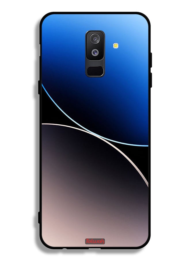 Tolwak - Samsung Galaxy A6 Plus (2018) Protective Case Cover Curve Lines Pattern - Image 1