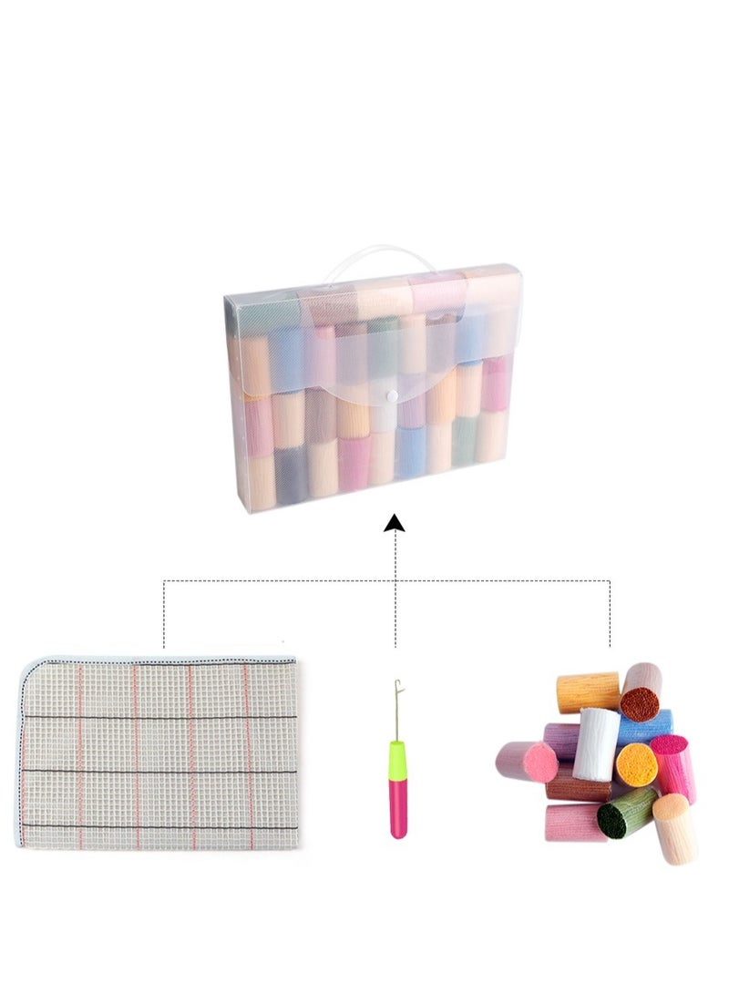 Loquat DIY Latch Hook Kits Rug Embroidery Carpet Set with Crochet Needlework Crafts Shaggy Latch Kits for Adults/Kids Home Decoration  Crochet - Image 4