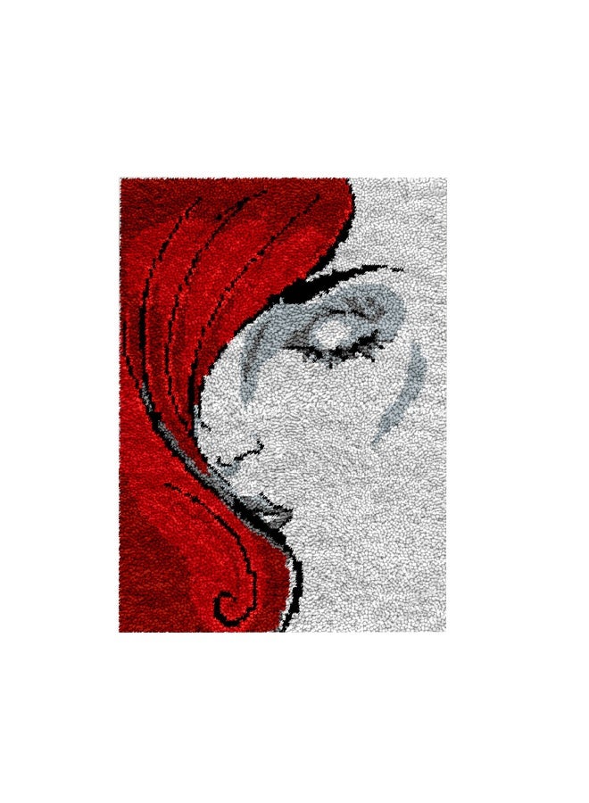 Loquat DIY Latch Hook Kits Rug Embroidery Carpet Set with Crochet Needlework Crafts Shaggy Latch Kits for Adults/Kids Home Decoration  Crochet - Image 1