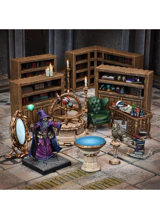 Mantic Games Terrain Crate - Wizards Study Medium Size Set | Highly-Detailed 3D Miniatures | Pre-Assembled Scenery Tabletop Game Accessory For Wargames, Board Games And Rpgs | Made By Mantic Games - Image 1