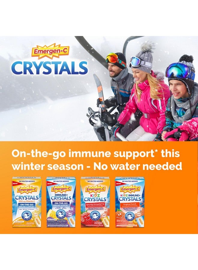 إميرجن-سي Emergen-C Immune Plus Crystals، مكمل غذائي لدعم المناعة أثناء التنقل مع فيتامين سي وفيتامين د وفيتامينات ب والزنك والمنجنيز، مشروب التوت والليمون - 28 عبوة - Image 2