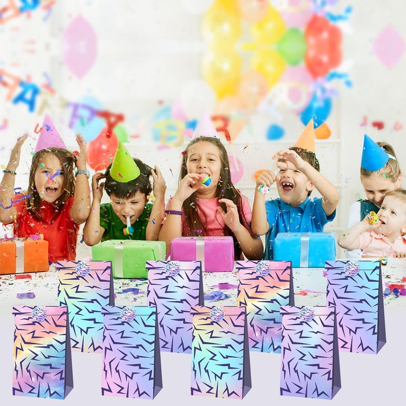 JU XIN Purple Demon Party Gift Bags, Purple Demon Theme Party Bags with Stickers, Kids' Birthday Party Favor Bag - Image 5