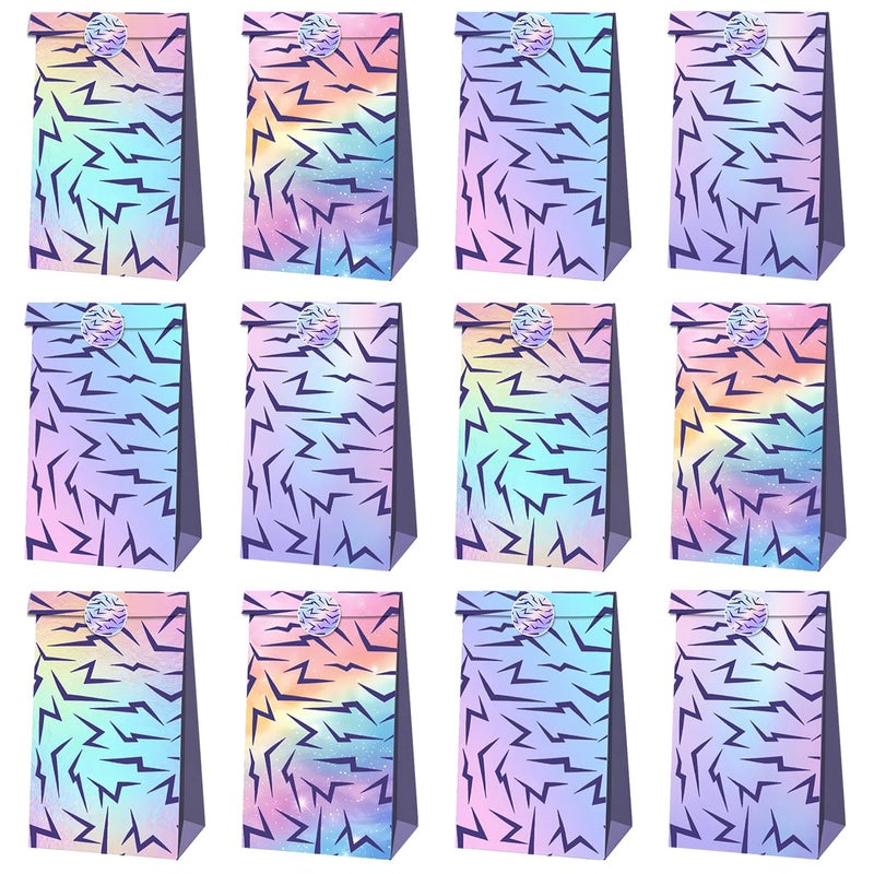 JU XIN Purple Demon Party Gift Bags, Purple Demon Theme Party Bags with Stickers, Kids' Birthday Party Favor Bag - Image 4