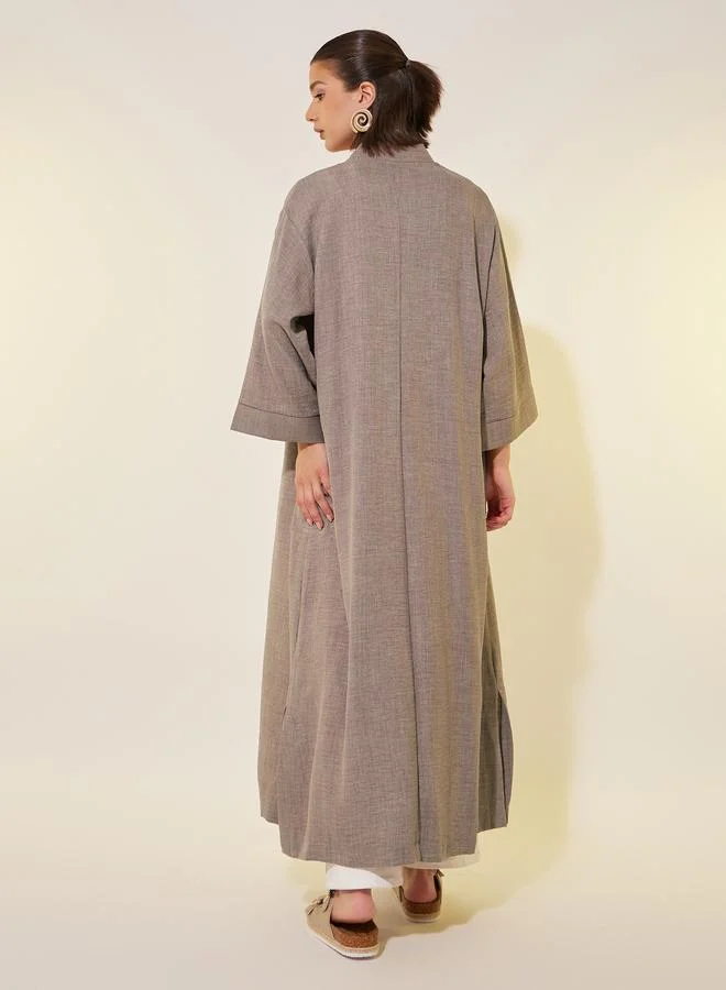 Take Two Take Two Solid Elbow Sleeve A-Line Kimonos