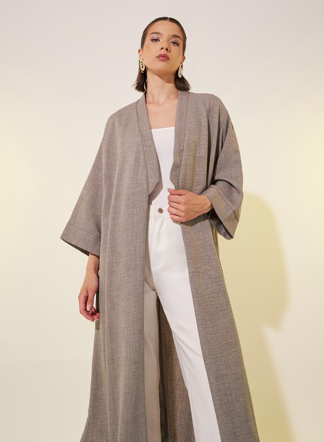 Take Two Solid Elbow Sleeve A-Line Kimonos - Image 3