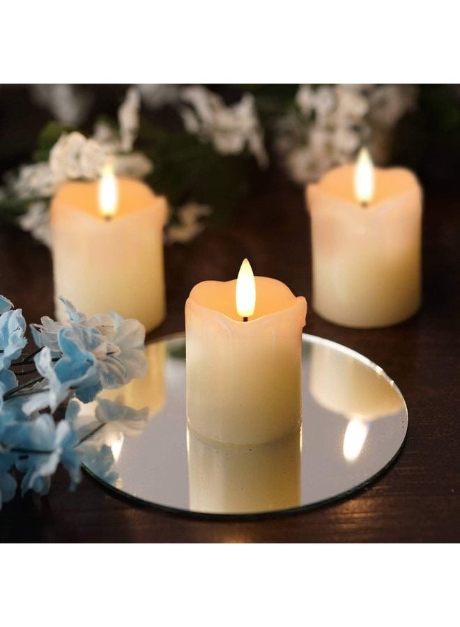 12-Piece LED Candle Set Flameless Waterproof CandleLights for Outdoor Wedding Party Decor Battery Operated Decor Lights with Soft Flickering Event Decorations Warm White Light Romantic LED Flameless Candles ﻿