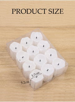 ZENHOME 12-Piece LED Candle Set Flameless Waterproof CandleLights for Outdoor Wedding Party Decor Battery Operated Decor Lights with Soft Flickering Event Decorations Warm White Light Romantic LED Flameless Candles ﻿  - Image 4