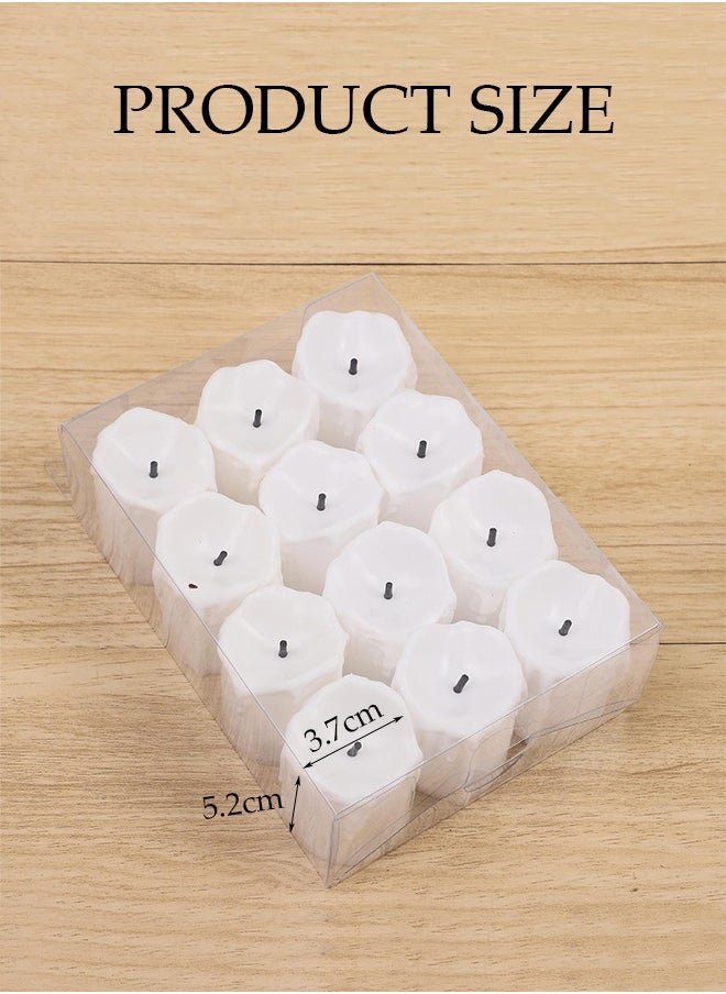 ZENHOME 12-Piece LED Candle Set Flameless Waterproof CandleLights for Outdoor Wedding Party Decor Battery Operated Decor Lights with Soft Flickering Event Decorations Warm White Light Romantic LED Flameless Candles ﻿  - Image 4