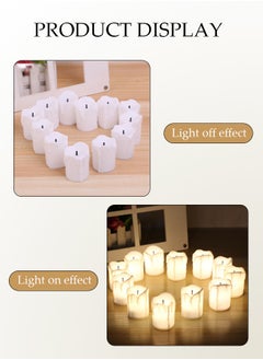 ZENHOME 12-Piece LED Candle Set Flameless Waterproof CandleLights for Outdoor Wedding Party Decor Battery Operated Decor Lights with Soft Flickering Event Decorations Warm White Light Romantic LED Flameless Candles ﻿  - Image 5