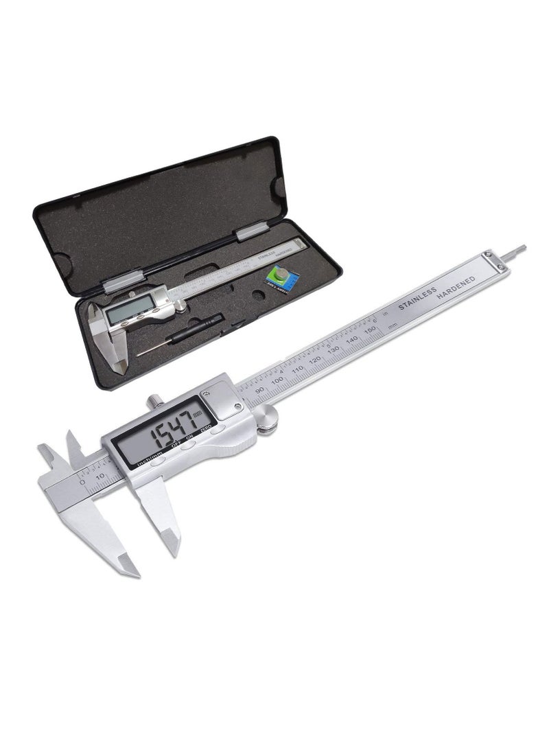 Electronic Digital Caliper LCD 0 to 6 inch inch /mm Conversion Automatic Shutdown Function White /Black Very Suitable for Home /Jewelry /DIY Measurement etc  - Image 3