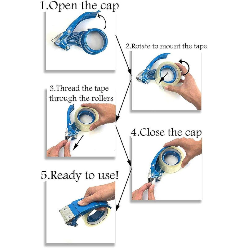 Recon Laserbot Handy Tape Dispenser for Packing Packages fits up to 2 inches or 48mm Tapes for Home Office and Industrial uses (Pack of 1) - Image 2