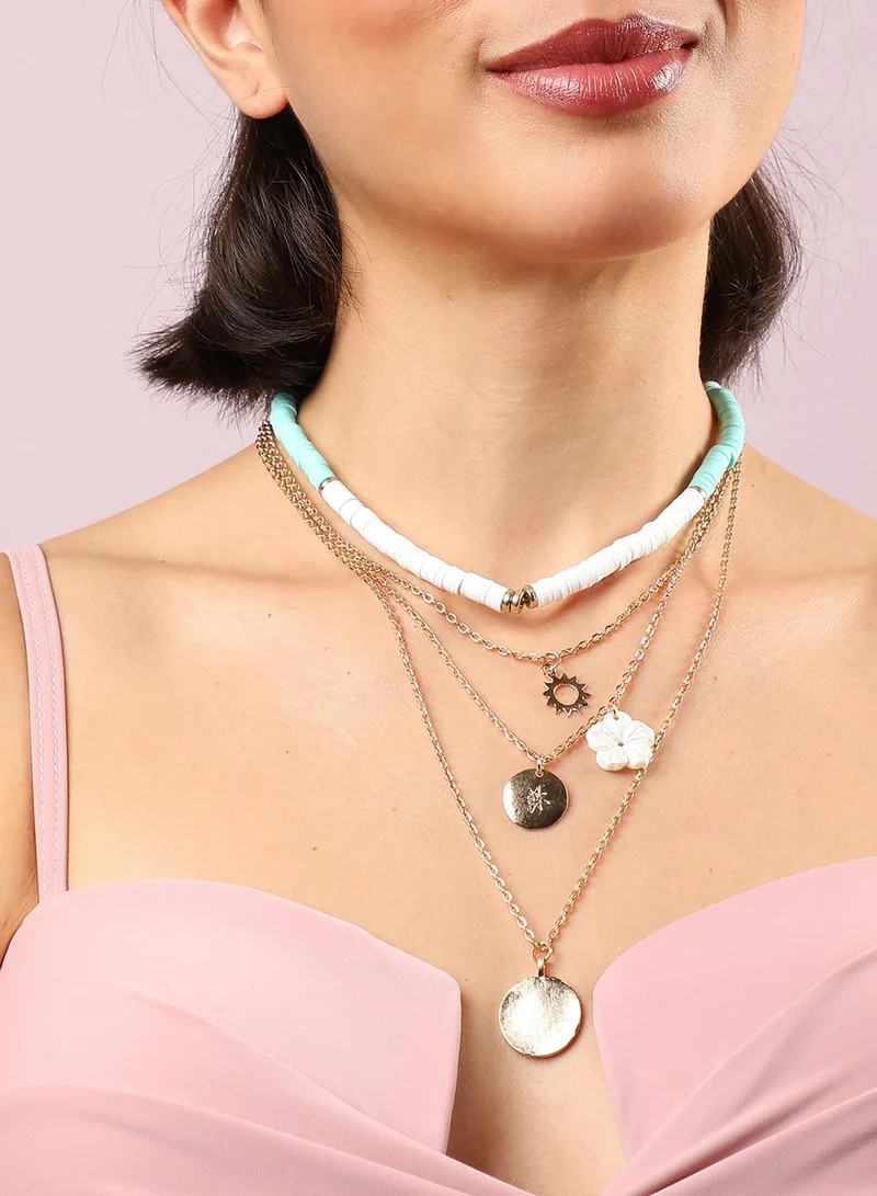 Sohi  Casual Multi-Layer Artificial Necklace Jewellery for Women | Best Price UAE