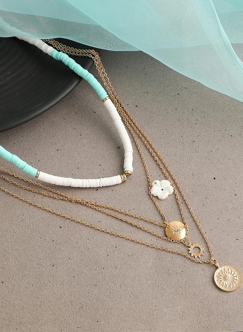 Sohi  Casual Multi-Layer Artificial Necklace Jewellery for Women | Best Price UAE
