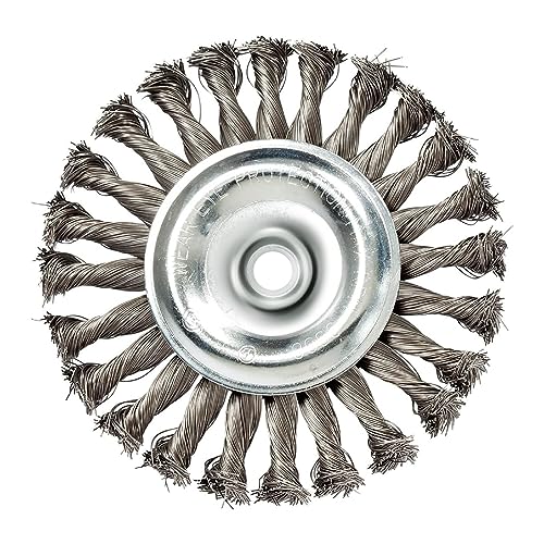 Mercer Abrasives Mercer Industries 186540-5" x 1/2" x 5/8"-11 Knot Wire Wheel, .020 Carbon Steel Wire - Image 1