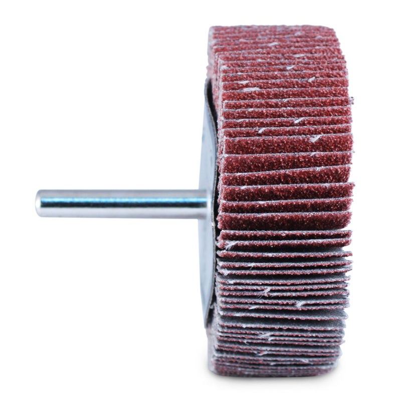 BHA Aluminum Oxide Shank Mounted Flap Wheels, 3” x 1” x 1/4”, 60 Grit - 5 Pack - Image 4