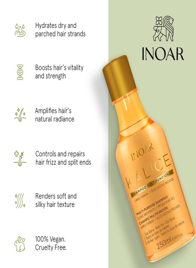 INOAR Kálice Multifunctional Shampoo with Vitamin E & Botanical Oils for Moisturizing Repair, 8.45 Fl Oz - Image 3
