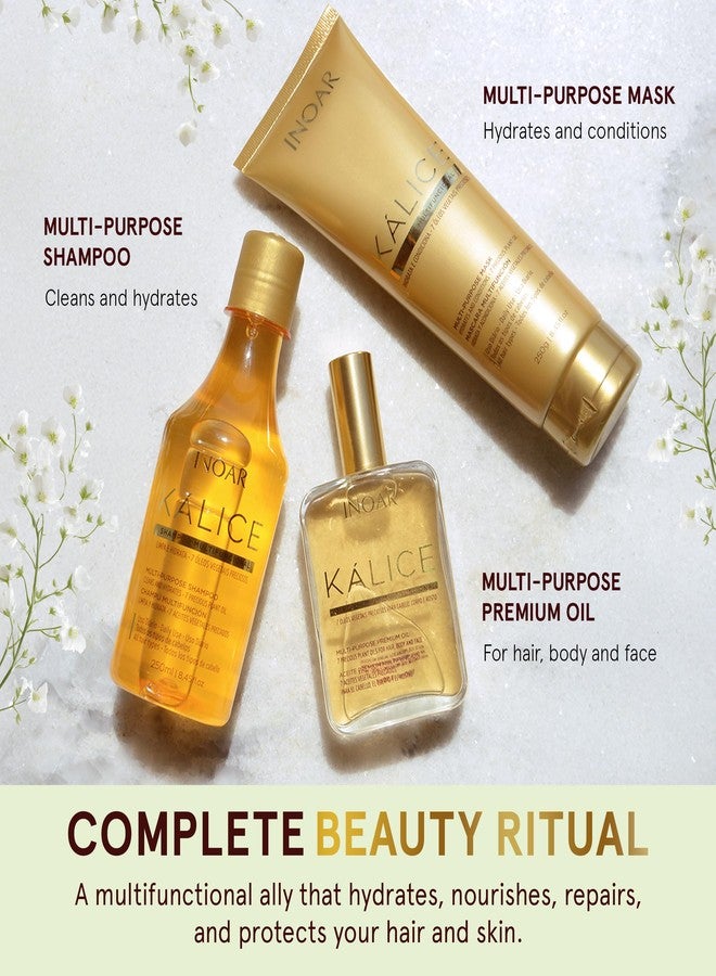 INOAR Kálice Multifunctional Shampoo with Vitamin E & Botanical Oils for Moisturizing Repair, 8.45 Fl Oz - Image 5