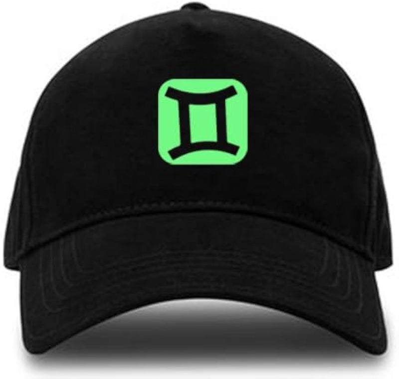 Black Cap with Green Gemini Zodiac Logo
