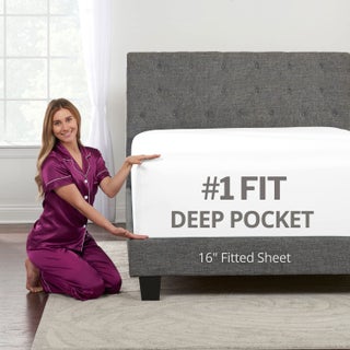 DeaLuxe White FittedSheet Only  Real 16 in Deep Pocket Fitted SheetBest Fit for 1418 Deep Pocket MattressesSoft Easy Care Bottom Fitted Bed DeaLuxe Bedding Sheets OnlyQueen SizeBright White - pzsku/Z5A428898EB6CD222D0F9Z/45/1749490556/8ff7afef-fce6-400d-a7ef-47928d7d0eaa