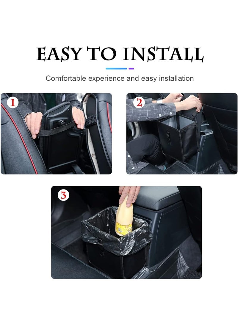 Soofam Foldable Car Trash Can, 1.85 Gallons Hanging Waterproof Leakproof Trash Can Storage Bag for Car with Large Capacity, Car Interior Accessories (Small) - Image 5
