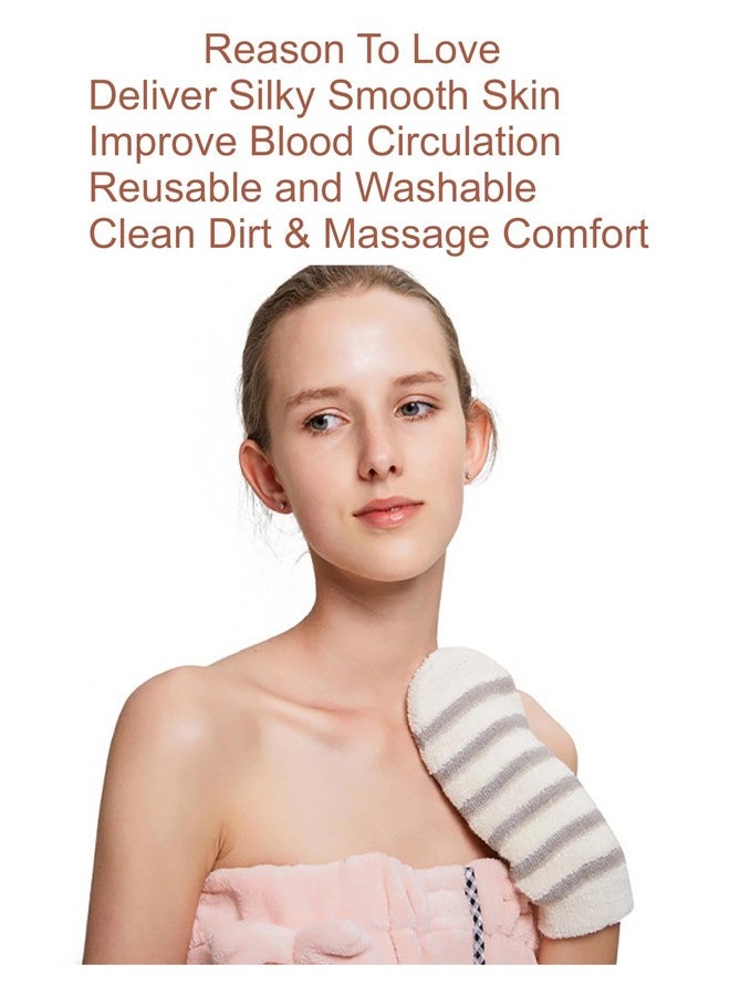 MobFest® Bath gloves For Men & Women |Fun Shower Time | Scrub off Dead Skin | Gentle Exfoliation | Skin Care (M, 2) - Image 4