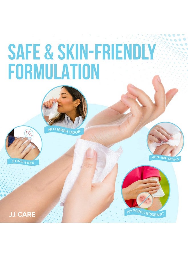 JJ CARE JJ CARE Adhesive Remover Wipes (Pack of 100) 6”x7” Large Stoma Wipe, Individually Packed No Sting Medical Adhesive Remover for Skin, Ostomy, Stoma, Colostomy Devices and Dressings  - Image 4