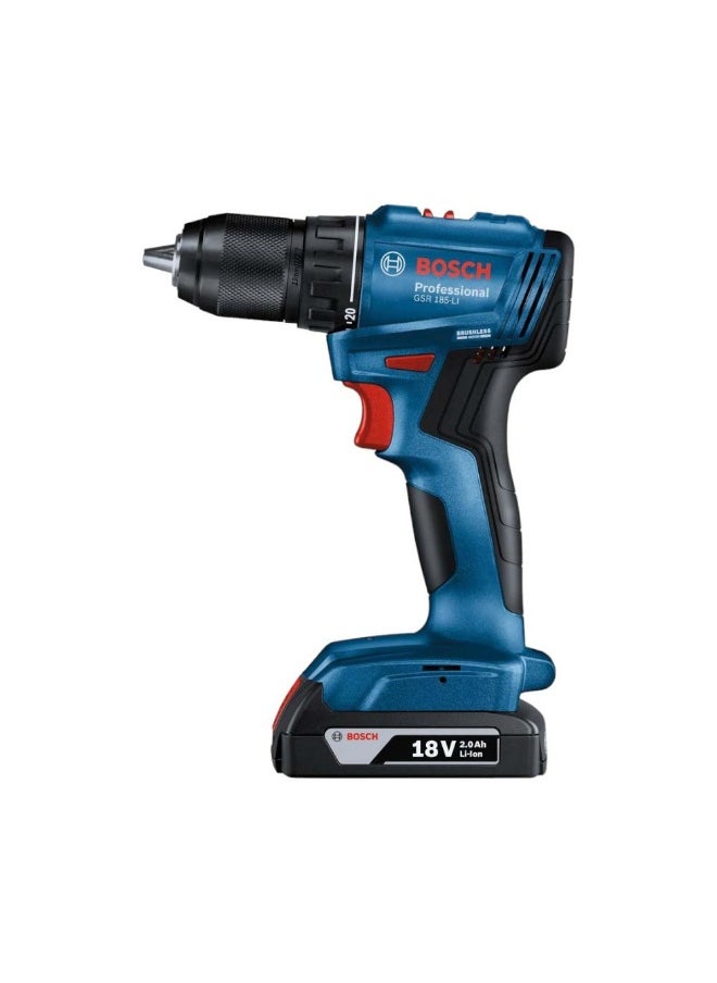 BOSCH Professional GSB 185-LI 18V Cordless Impact Drill (2x2.0 Ah, GAL 18V-20, 23 pcs Accessories)  - Image 3