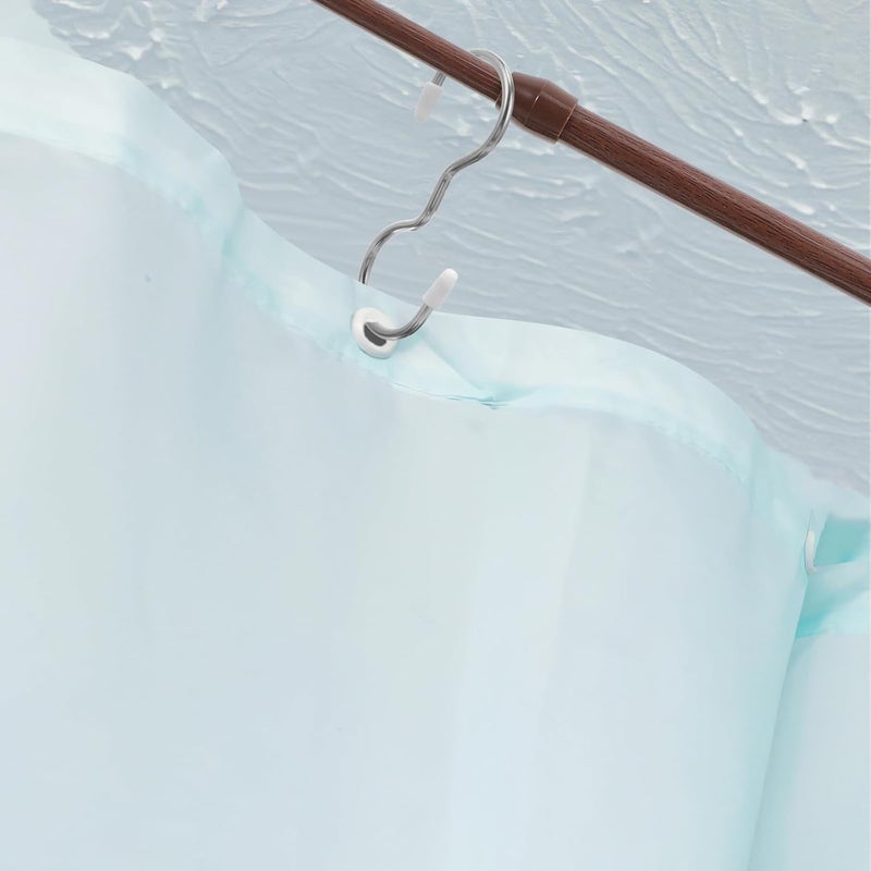 Toyvian 2pcs No-drill Tension Curtain Rods 1.3cm Diameter Adjustable Hanging Rods Wood Grain Finish Clothing Drying and Bathroom Window Use - Image 4