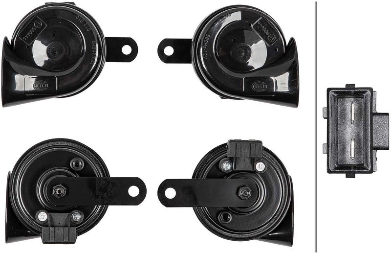 HELLA Trumpet Horn - OE-CONNECT HORN TE26 SET - 12V - 110dB(A) - Frequency range from: 400Hz - Frequency range to: 500Hz - Low Tone/High Tone - Electric - Quantity: 2-3FH 012 010-031 Upgraded general grade quality - Image 3