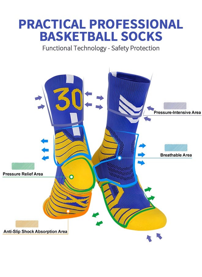 GROIC Elite Basketball Socks, Athletic Socks with 3D Ankle Protection, Football Socks & Running Socks, Compression Cushion Sport Socks Unisex  - Image 2