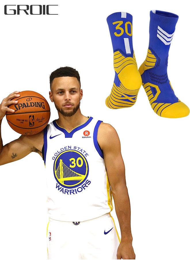 GROIC Elite Basketball Socks, Athletic Socks with 3D Ankle Protection, Football Socks & Running Socks, Compression Cushion Sport Socks Unisex  - Image 1