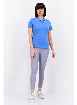 Greg Norman Women Sportswear Fit Short Sleeves Training Polo Shirt, Blue  - Image 2