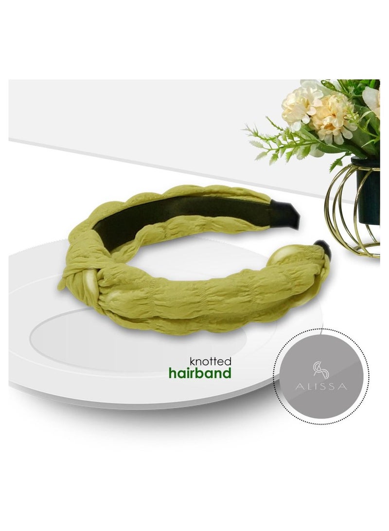Alissa 1Pc Headband for Women's Hair Band Accessories Hair Fashion Band Green - Image 4