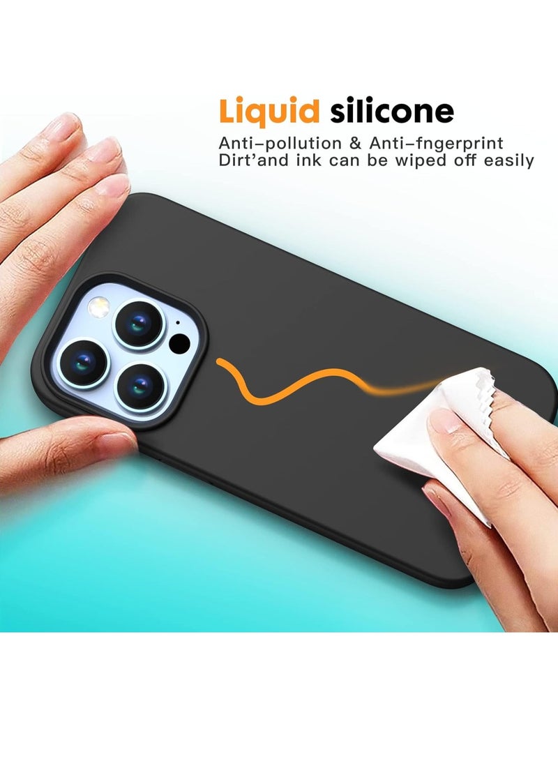 ELTRAZONE Liquid Silicone Case for iPhone 14 Pro 6.1-Inch - Full Rubber Protection, Anti-Scratch, Drop Proof (Black) - Image 4