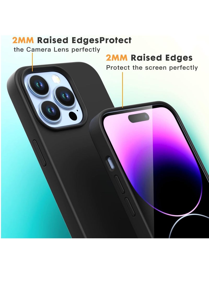 ELTRAZONE Liquid Silicone Case for iPhone 14 Pro 6.1-Inch - Full Rubber Protection, Anti-Scratch, Drop Proof (Black) - Image 5