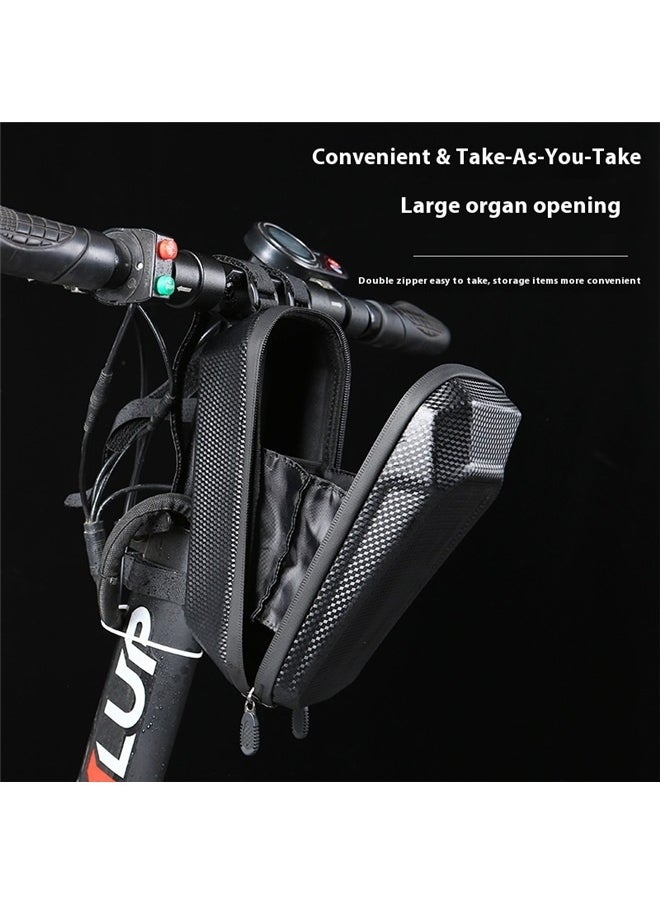 yongsheng Rainproof Electric Scooter Bag, e-bike Bike Handlebar Bag, Front Hanging Bag for Carrying Charger Tools Repair Large Capacity Hard Shell  - Image 3
