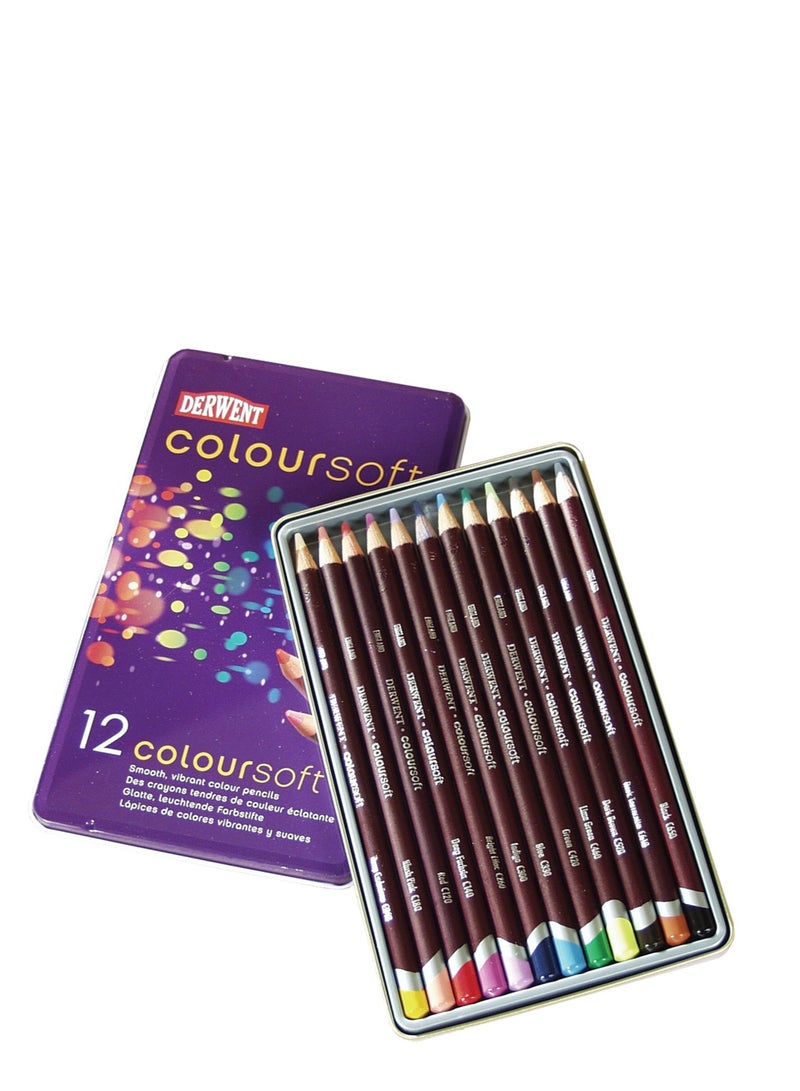Derwent Coloursoft - Set 12 Colored Pencils