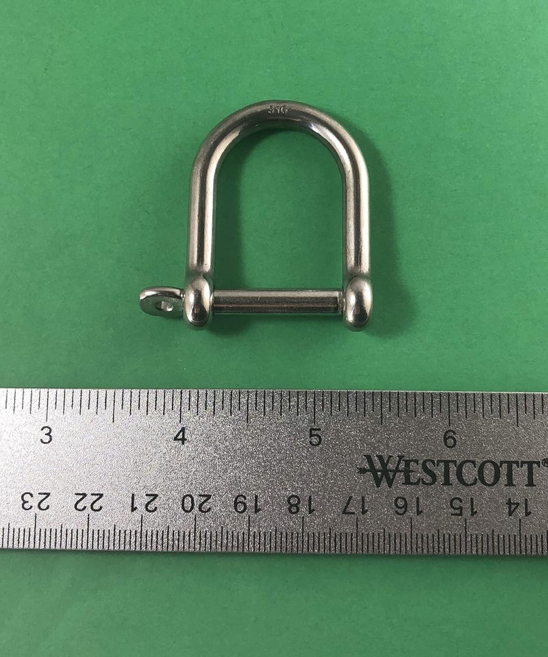 US Stainless Stainless Steel 316 Wide D Shackle - Image 1