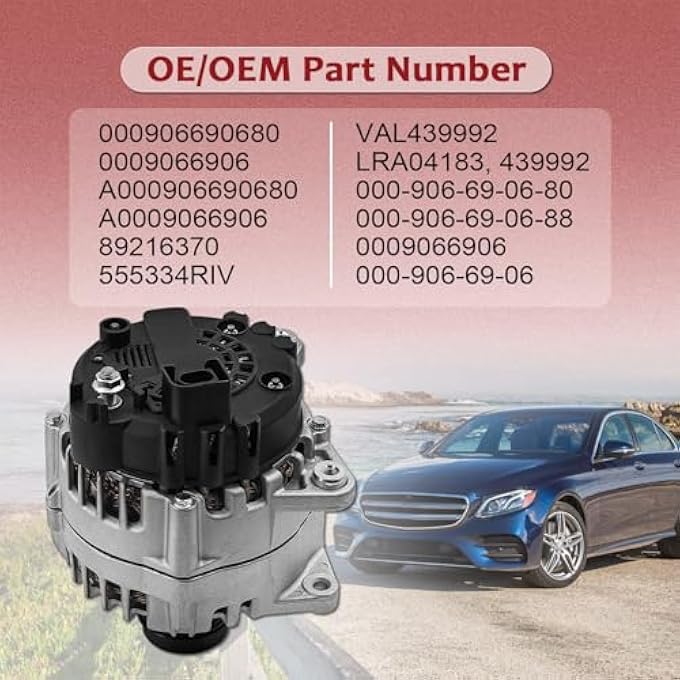 HonHuCo 000906690680 Alternator 250A Compatible with Mercedes-Benz E300 2.0L 2017-2019 555334RIV 89216370 0009066906 - Image 2