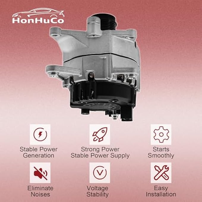 HonHuCo 000906690680 Alternator 250A Compatible with Mercedes-Benz E300 2.0L 2017-2019 555334RIV 89216370 0009066906 - Image 5