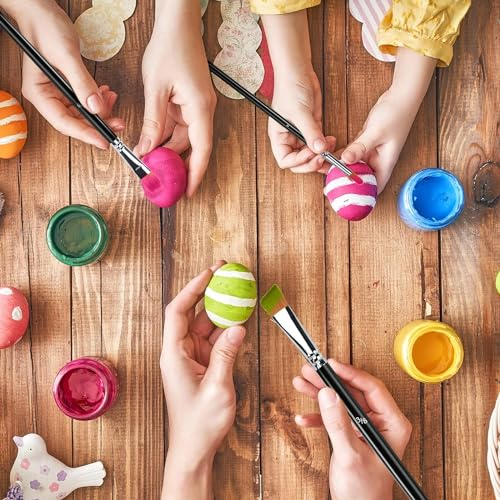 Eclet Craft Painting Brushes Set of 12 Professional Round Pointed Tip Nylon Hair Artist Acrylic Paint Brush for Acrylic/Watercolor/Oil Painting(L) - Image 2
