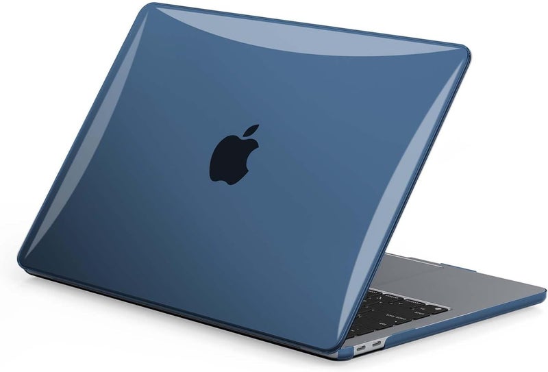 Case Compatible for MacBook Air 13 inch 2021 2020 2019 2018 Release,M1 A2337 A2179 A1932 with Retina Display Touch ID,Air 13.3 Laptop Plastic Hard Shell Cover,Smooth Shiny Surface,Midnight Blue - Image 1