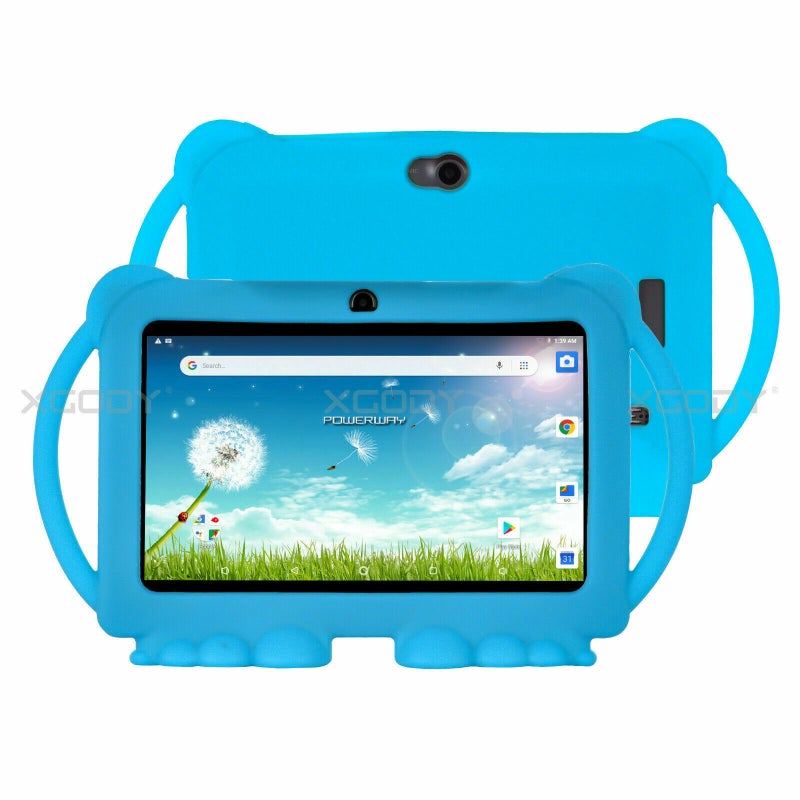 T702 Android 7 Kids Tablet with Case, Drawing  Learning Sky Blue 
