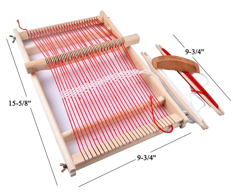 Yesland Multi-Craft Weaving Loom - Wooden Loom Large Frame Handcraft for Kids and Beginners -15.6 x 9.7 x 1.2 Inches - Image 2
