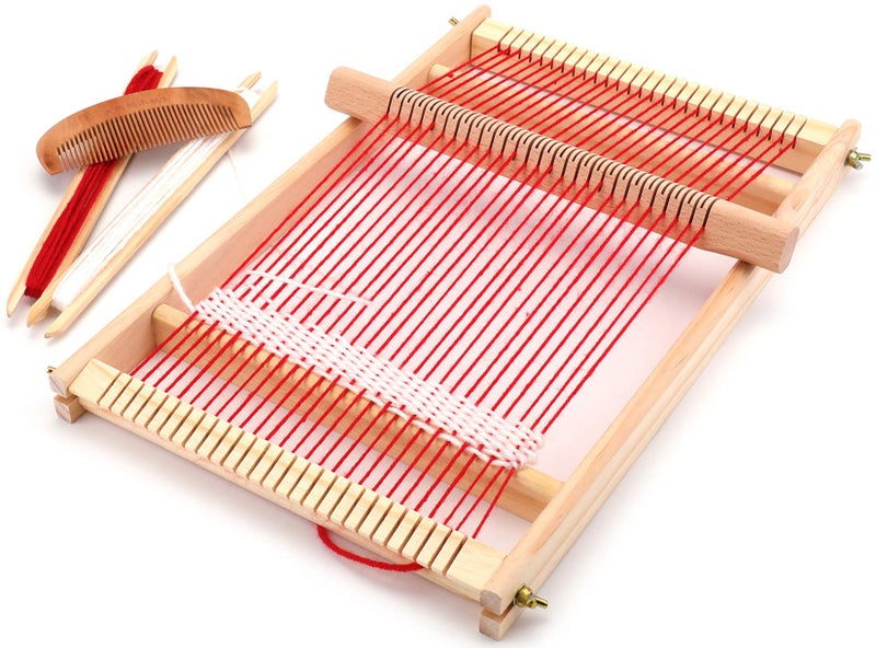 Yesland Multi-Craft Weaving Loom - Wooden Loom Large Frame Handcraft for Kids and Beginners -15.6 x 9.7 x 1.2 Inches - Image 1