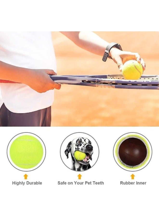Tennis balls, pack of 3 balls, fluorescent yellow color - Image 3