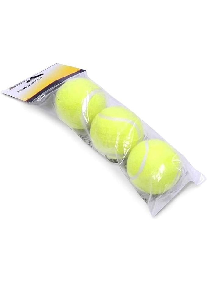 Tennis balls, pack of 3 balls, fluorescent yellow color - Image 1