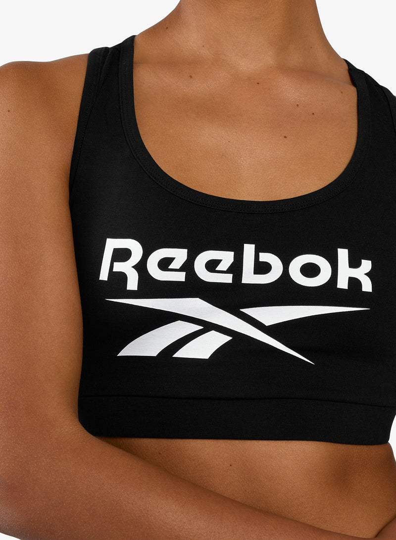 Reebok Monroe Scoop Neck Big Logo Bra Top - Image 3