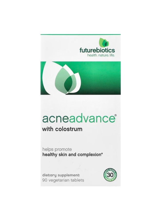 Futurebiotics, AcneAdvance® with Colostrum, 90 Vegetarian Tablets - Image 1